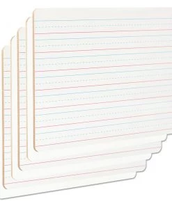 Universal UNV43911 11-3/4 In. X 8-3/4 In., Lined Lap/Learning Dry-Erase Board - White (6/Pack)