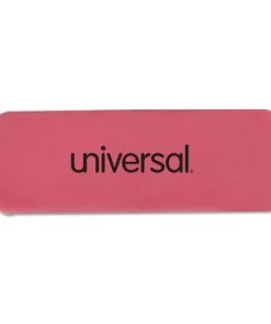 Universal UNV55120 Rectangular Bevel Block Pencil Erasers - Small, Pink (20-Piece/Pack)
