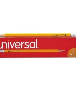 Universal UNV55400 HB (#2), Woodcase Pencil - Black Lead/Yellow Barrel (1-Dozen)