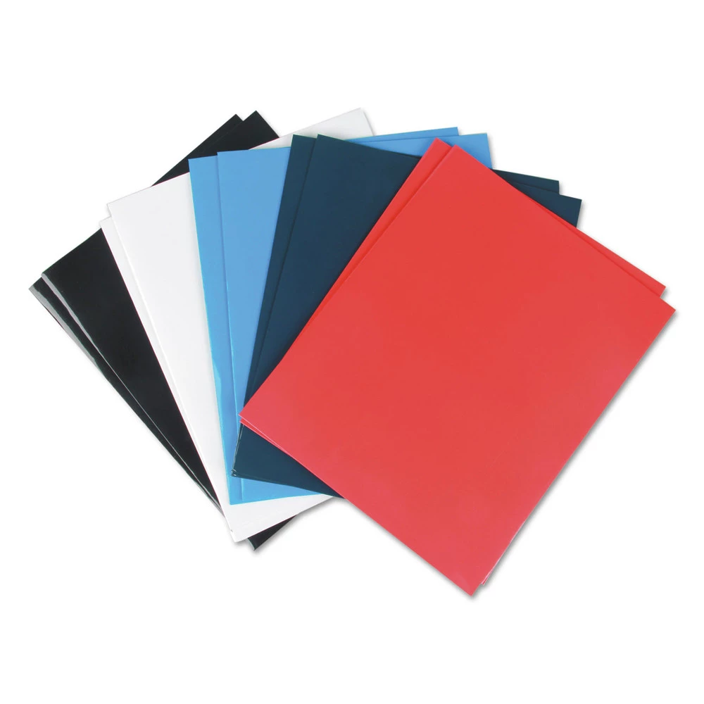 Universal UNV56426 Laminated Cardboard Paper 2-Pocket Folder - Assorted (25/Pack)