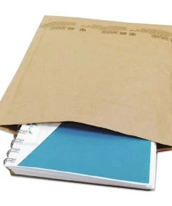 Universal UNV62163 8.5 In. X 12 In. Barrier Bubble Lining Self-Seal Cushioned Mailer - Trade Size 2, Natural Kraft (100/Carton)