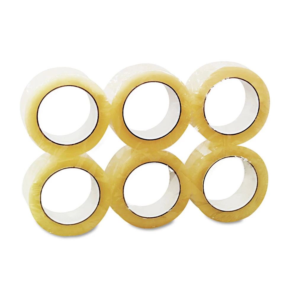 Universal UNV63120 1.88 In. X 110 Yds, 3 In. Core, Deluxe General-Purpose Acrylic Box Sealing Tape - Clear (6/Pack) - Image 4