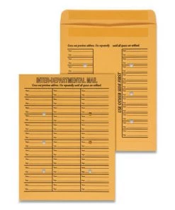 Universal UNV63570 Trade Size 97 10 In. X 13 In. Deluxe Interoffice Press And Seal Envelopes - Brown Kraft (100/Box)