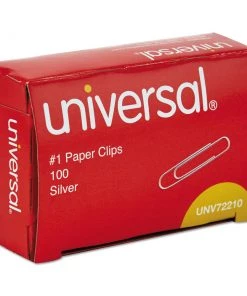 Universal A7072210A Paper Clips - Small (#1), Silver (10 Boxes/Pack 100/Box)