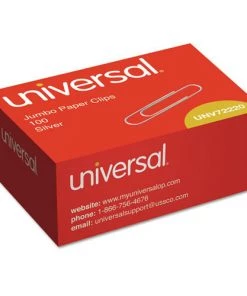 Universal A7072220 Jumbo Paper Clips - Silver (100/Box)