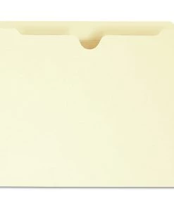 Universal UNV73500 Deluxe Straight Reinforced Tab File Jackets - Manila (50/Box)