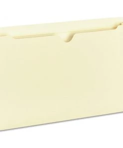 Universal UNV73800 Deluxe Reinforced Straight Tab Legal Size File Jackets - Manila (50/Box)