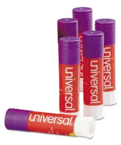 Universal UNV74748 0.28 Oz. Glue Sticks - Purple, Clear Dry (12-Piece/Pack)