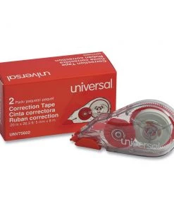 Universal UNV75602 1/5 In. X 315 In. Non-Refillable, Correction Tape Dispenser (2/Pack)