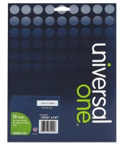 Universal UNV81101 0.5 In. X 1.75 In. Inkjet/Laser Printers, Deluxe Clear Labels - Clear (2000/Pack)