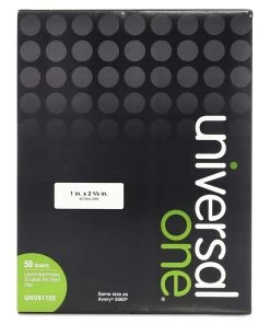 Universal UNV81102 Inkjet/Laser 1 In. X 2.63 In. Labels - Clear (50-Sheet/Box 30-Piece/Sheet)