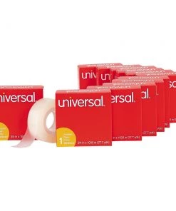 Universal UNV83412 0.75 In. X 83.33 Ft. 1 In. Core Invisible Tape - Clear (12/Pack)