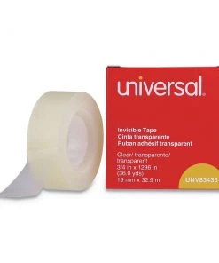 Universal UNV83436 1 In. Core 0.75 In. X 36 Yards Invisible Tape - Clear (1 Roll)