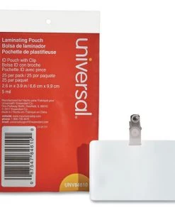 Universal UNV84610 3.75 In. X 3.88 In. 5 Mil, Laminating Pouches - Matte Clear (25-Piece/Pack)
