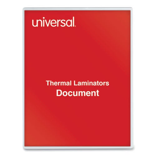 Universal UNV84620 3 Mil 9 In. X 11.5 In. Laminating Pouches - Matte Clear (25-Piece/Pack) - Image 3