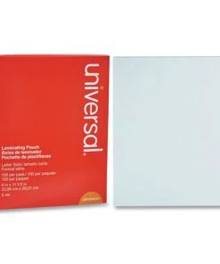 Universal UNV84624 5 Mil 9 In. X 11.5 In. Laminating Pouches - Matte Clear (100/Pack)
