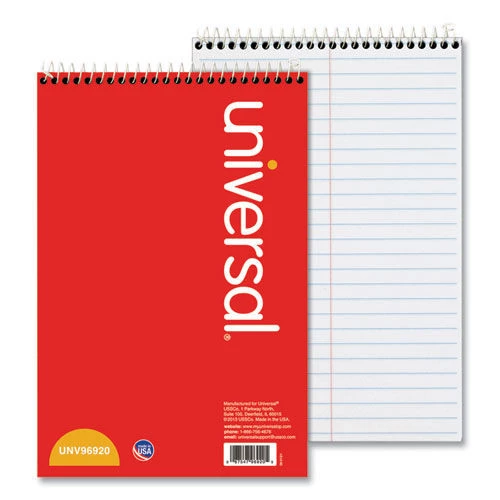 Universal UNV96920PK 6 In. X 9 In. Gregg Rule Steno Books - White (6 Pads/Pack, 80 Sheets/Pad) - Image 3