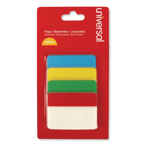 Universal UNV99021 Self-Stick 2 In. Index Tabs - Assorted Colors (40/Pack)