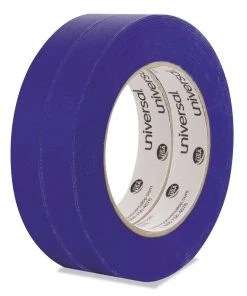 Universal UNVPT14019 3 In. Core 18 Mm X 54.8 Mm Premium UV Resistant Masking Tape - Blue (2 Rolls/Pack)