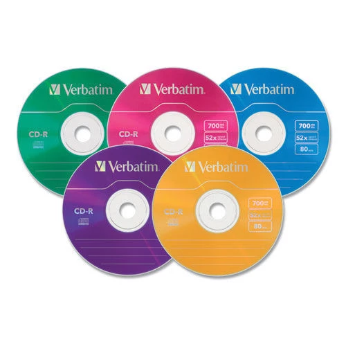 Verbatim 94611 700 MB/80 Min 52x CD-R Recordable Discs In Slim Jewel Cases - Assorted (25/Pack) - Image 2