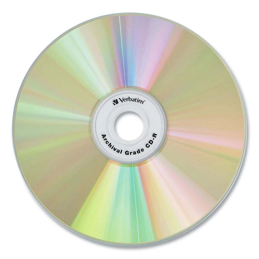 Verbatim 96159 700 MB/80 Min 52x Archival Grade CD-R Recordable Disc In Spindle - Gold (50/Pack) - Image 2