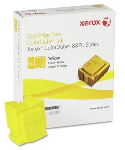 Xerox 108R00952 ColorQube 8870 Series 17300 Page Yield Solid Ink Sticks - Yellow (6/Box)